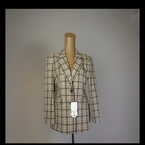 ZARA FITTED PLAID BLAZER #Cybermondaysale - Picture 2 of 14